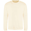 Cream - Front - AWDis Just Hoods AWDis Unisex Crew Neck Plain Sweatshirt (280 GSM)