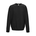 Jet Black - Front - AWDis Just Hoods AWDis Unisex Crew Neck Plain Sweatshirt (280 GSM)