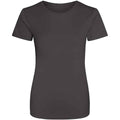 Charcoal - Front - AWDis Just Cool Womens-Ladies Sports Plain T-Shirt