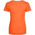 Electric Orange - Back - AWDis Just Cool Womens-Ladies Sports Plain T-Shirt