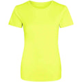 Electric Yellow - Front - AWDis Just Cool Womens-Ladies Sports Plain T-Shirt