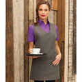 Dark Grey - Back - Premier Womens-Ladies Wrap Around Sleeveless Tunic Apron