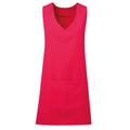 Hot Pink - Front - Premier Womens-Ladies Wrap Around Sleeveless Tunic Apron