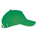 Kelly Green-White - Front - SOLS Unisex Long Beach Cap