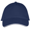 French Navy-White - Back - SOLS Unisex Long Beach Cap