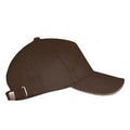 Chocolate-Beige - Front - SOLS Unisex Long Beach Cap