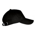 Black - Front - SOLS Unisex Long Beach Cap