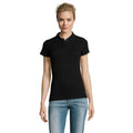 Black - Back - SOLS Womens-Ladies Perfect Pique Short Sleeve Polo Shirt