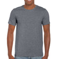 Dark Heather - Side - Gildan Mens Soft Style Ringspun T Shirt