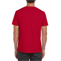 Cherry Red - Back - Gildan Mens Soft Style Ringspun T Shirt