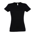 Deep Black - Front - SOLS Womens-Ladies Imperial Short-Sleeved T-Shirt