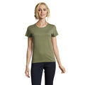 Heather Khaki - Back - SOLS Womens-Ladies Regent Fit Short Sleeve T-Shirt