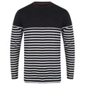 Navy-White - Front - Front Row Mens Long Sleeve Breton Stripe T-Shirt