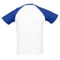 White-Royal Blue - Back - SOLS Mens Funky Contrast Short Sleeve T-Shirt