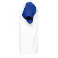 White-Royal Blue - Side - SOLS Mens Funky Contrast Short Sleeve T-Shirt