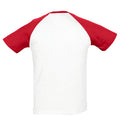 White-Red - Back - SOLS Mens Funky Contrast Short Sleeve T-Shirt