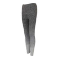 Dark Grey-Light Grey Marl - Back - Tombo Womens-Ladies Seamless Fade Out Leggings