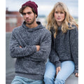 Heather-Charcoal - Back - Ecologie Adults Unisex Iguazu Knitted Hoodie