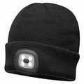 Black - Front - Portwest Mens LED Head Light Beanie