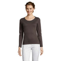 Dark Grey - Back - SOLS Womens-Ladies Majestic Long Sleeve T-Shirt