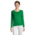 Kelly Green - Back - SOLS Womens-Ladies Majestic Long Sleeve T-Shirt