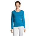 Aqua - Back - SOLS Womens-Ladies Majestic Long Sleeve T-Shirt