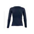 Navy - Close up - SOLS Womens-Ladies Majestic Long Sleeve T-Shirt