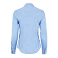 Light Blue - Back - Kustom Kit Womens-Ladies Long Sleeve Tailored Poplin Shirt