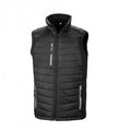 Black-Grey - Front - Result Mens Black Compass Padded Soft Shell Gilet