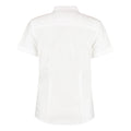 White - Back - Kustom Kit Womens-Ladies Short Sleeve Workwear Oxford Shirt