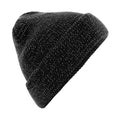 Black - Front - Beechfield Unisex Reflective Beanie