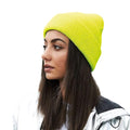 Fluorescent Yellow - Back - Beechfield Unisex Reflective Beanie