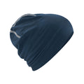 French Navy-White - Front - Beechfield Unisex Hemsedal Cotton Beanie