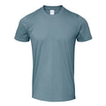 Stone Blue - Front - Gildan Mens SoftStyle Ringspun T-Shirt