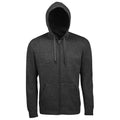 Charcoal Marl - Front - SOLS Mens Seven Full Zip Hooded Sweatshirt - Hoodie