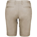 Beige - Back - Kariban Womens-Ladies Chino Bermuda Shorts