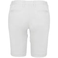 White - Back - Kariban Womens-Ladies Chino Bermuda Shorts