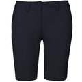 Dark Navy - Front - Kariban Womens-Ladies Chino Bermuda Shorts