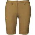 Camel - Front - Kariban Womens-Ladies Chino Bermuda Shorts