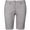 Fine Grey - Front - Kariban Womens-Ladies Chino Bermuda Shorts