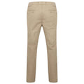 Stone - Back - Henbury Mens Stretch Flex Waistband Chino Trousers