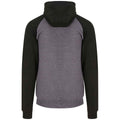 Charcoal-Jet Black - Back - AWDis Just Hoods Mens Baseball Zoodie