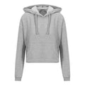 Heather Grey - Front - AWDis Just Hoods Womens-Ladies Girlie Cropped Hoodie