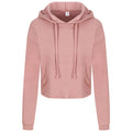 Dusty Pink - Front - AWDis Just Hoods Womens-Ladies Girlie Cropped Hoodie