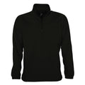 Black - Front - SOLS Ness Unisex Zip Neck Anti-Pill Fleece Top