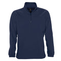 Navy - Front - SOLS Ness Unisex Zip Neck Anti-Pill Fleece Top