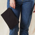 Black-Black - Back - Westford Mill Canvas Wristlet Pouch