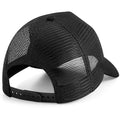 Black - Back - Beechfield Microknit Snapback Trucker Cap