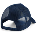 French Navy - Back - Beechfield Microknit Snapback Trucker Cap