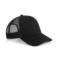 Black - Front - Beechfield Microknit Snapback Trucker Cap